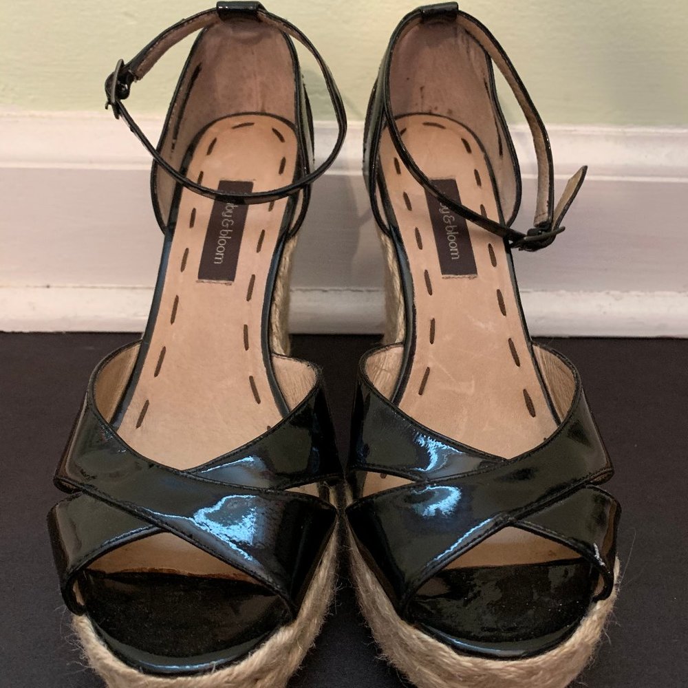 Ruby & Bloom Women's Wedge Sandals Black Size 7.5